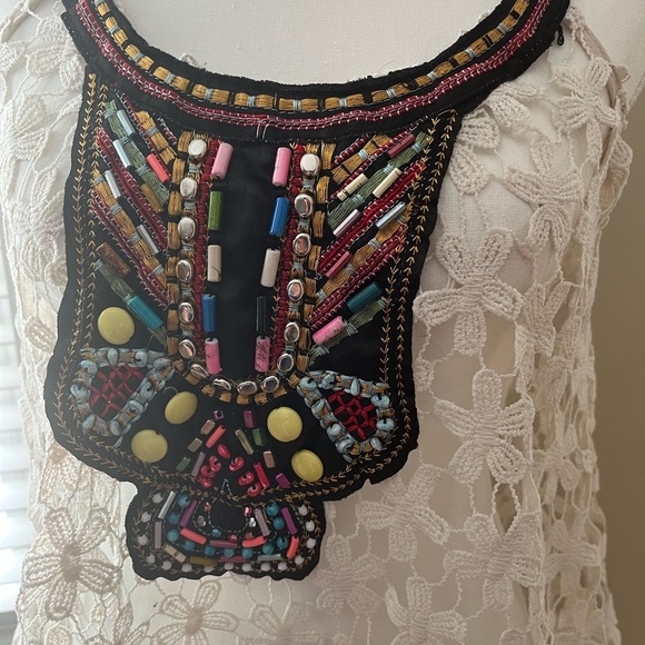 [S]Rebellion Embroidered Lace Women Top Boho Festive Floral - Picture 3 of 8